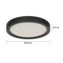 Steinhauer ceiling luminaire LUMINIX 1 flame IP44, black dimmable