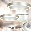 Steinhauer Luminaria de techo RINGLUX de 2 llamas IP20, acero regulable