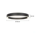 Steinhauer Luminaria de techo RINGLUX de 2 llamas IP20, negro regulable
