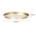 Steinhauer Luminaria de techo RINGLUX de 2 llamas IP20, dorado regulable