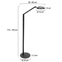 Steinhauer Luminaria de pedestal RINGLUX IP20, regulable