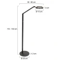Steinhauer Luminaria de pedestal RINGLUX IP20, regulable
