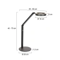 Steinhauer table lamp RINGLUX IP20, dimmable