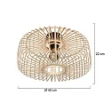 Steinhauer Luminaria de techo BLOEBA E27 IP20, regulable