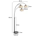 Steinhauer Luminaria de pedestal SPARKLED LIGHT E27 IP20, regulable