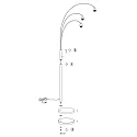 Steinhauer Luminaria de pedestal SPARKLED LIGHT E27 IP20, regulable