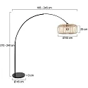 Steinhauer floor lamp SPARKLED LIGHT E27 IP20, dimmable