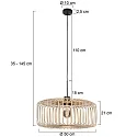 Steinhauer pendant luminaire SPARKLED LIGHT E27 IP20, dimmable
