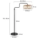 Steinhauer Luminaria de pedestal BLOEBA E27 IP20, regulable
