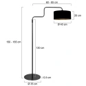 Steinhauer Luminaria de pedestal BLOEBA E27 IP20, regulable