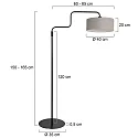 Steinhauer Luminaria de pedestal BLOEBA E27 IP20, regulable