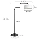 Steinhauer Luminaria de pedestal BLOEBA E27 IP20, regulable