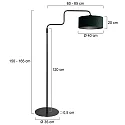 Steinhauer Luminaria de pedestal BLOEBA E27 IP20, regulable