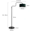 Steinhauer Luminaria de pedestal BLOEBA de 1 llama E27 IP20, negro regulable