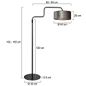 Steinhauer Luminaria de pedestal BLOEBA E27 IP20, regulable