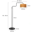 Steinhauer Luminaria de pedestal BLOEBA de 1 llama E27 IP20, negro regulable