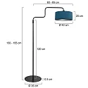 Steinhauer Luminaria de pedestal BLOEBA E27 IP20, regulable