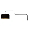Steinhauer Luminaria de pared BLOEBA de 1 llama E27 IP20, negro regulable