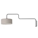 Steinhauer Luminaria de pared BLOEBA de 1 llama E27 IP20, negro regulable