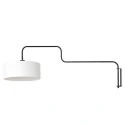 Steinhauer Luminaria de pared BLOEBA de 1 llama E27 IP20, negro regulable