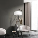 Steinhauer Luminaria de pared BLOEBA de 1 llama E27 IP20, negro regulable