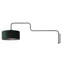 Steinhauer Luminaria de pared BLOEBA de 1 llama E27 IP20, negro regulable