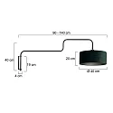 Steinhauer Luminaria de pared BLOEBA E27 IP20, regulable