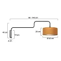 Steinhauer Luminaria de pared BLOEBA E27 IP20, regulable
