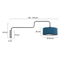 Steinhauer Luminaria de pared BLOEBA de 1 llama E27 IP20, negro regulable