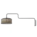 Steinhauer Luminaria de pared BLOEBA de 1 llama E27 IP20, negro regulable