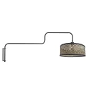 Steinhauer Luminaria de pared BLOEBA de 1 llama E27 IP20, negro regulable