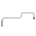 Steinhauer Luminaria de pared BLOEBA de 1 llama E27 IP20, negro regulable