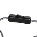 Steinhauer Luminaria de pared BLOEBA de 1 llama E27 IP20, negro regulable