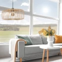 Steinhauer pendant luminaire BREEZA BEACH 1 flame E27 IP20, black dimmable