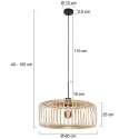 Steinhauer pendant luminaire BREEZA BEACH 1 flame E27 IP20, black dimmable
