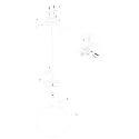 Steinhauer pendant luminaire BOLLIQUE 1 flame E27 IP20, brass dimmable