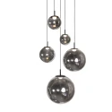 Steinhauer pendant luminaire BOLLIQUE 5 flames IP20, black dimmable