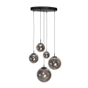 Steinhauer pendant luminaire BOLLIQUE 5 flames IP20, black dimmable