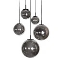 Steinhauer pendant luminaire BOLLIQUE 5 flames IP20, black dimmable