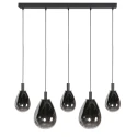 Steinhauer pendant luminaire GLIMSY 5 flames IP20, black dimmable