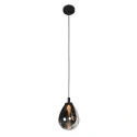Steinhauer pendant luminaire GLIMSY 1 flame IP20, black dimmable
