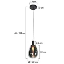 Steinhauer pendant luminaire GLIMSY IP20, dimmable