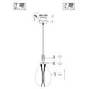 Steinhauer pendant luminaire GLIMSY IP20, dimmable