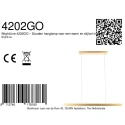 Mexlite pendant luminaire BRIGHTLINE 2 flames IP20, gold dimmable