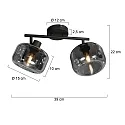 Mexlite Luminaria de pared TENEBRIS E14 IP20, regulable