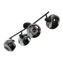 Mexlite wall luminaire TENEBRIS 4 flames E14 IP20, black dimmable