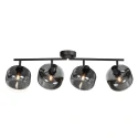 Mexlite wall luminaire TENEBRIS 4 flames E14 IP20, black dimmable