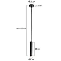 Steinhauer Luminaria colgante DOWNLUME GU10 IP20, regulable