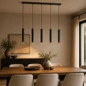 Steinhauer pendant luminaire DOWNLUME 5 flames GU10 IP20, black dimmable