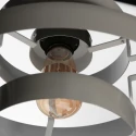 Steinhauer pendant luminaire HALO CIRQUE 1 flame E27 IP20, grey dimmable